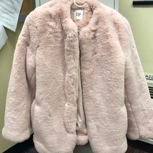 Gap Pink Fun Fur Jacket, size medium